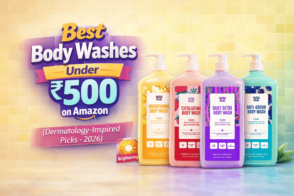🛁 Best Body Washes Under ₹500 on Amazon (Dermatology-Inspired Picks)