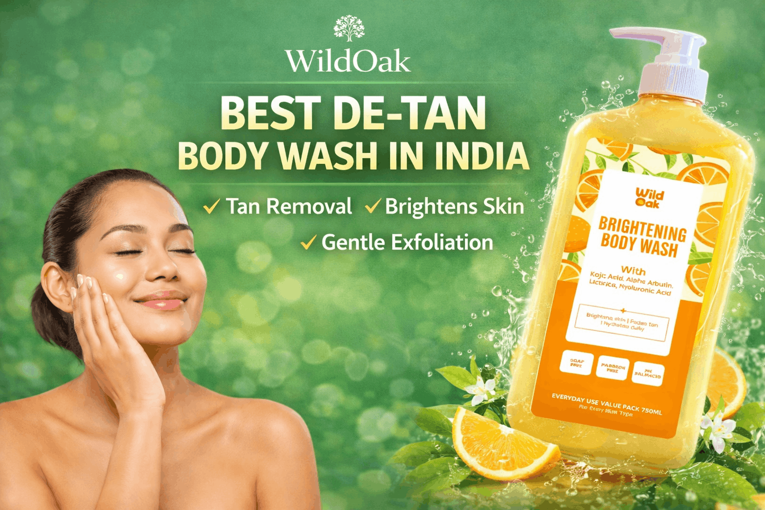 Best De-Tan Body Wash in India: Why WildOak Is the Clear Winner in 2026